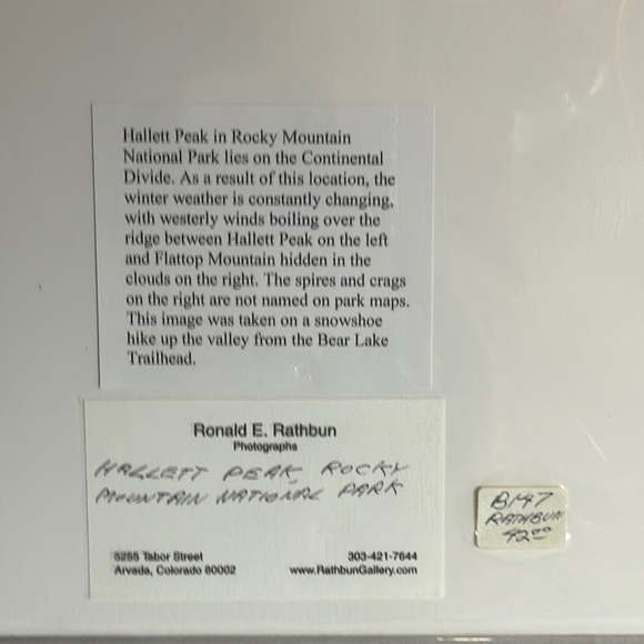 Rocky Mountain National Park Hallett Peak, Mountain Landscape Art Print Signed - Picture 4 of 7